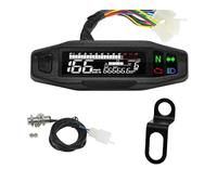 Universal Motorcycle Speedometer Digital Speed Meter LED Tachometer Dashboard Instrument Panel Meter LCD Display Y Bracket Mile Meter Gauge(Color5)
