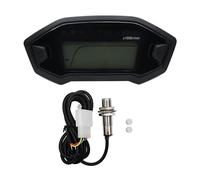 Universal Motorcycle Speedometer With 7 Colors Back Dashboard Adjust Odometer Digital For 1 2 4 Cylinder(Type S)