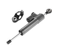 Universal Motorcycle Steering Damping Stabilizer Titanium Alloy Directional Damper Shock Absorber Moto Stability Steering Stabilizer Damper(Gray)
