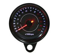 Universal Motorcycle Tachometer, DC 12V LED Backlight Tachometer Electronic Tach Meter Gauge