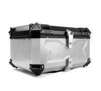 Universal Motorcycle Top Case Motorbike Tail Box Waterproof Motorcycle Rear Top Box Aluminum Trunk Tour Tail Box For Store Helmet And Luggage 36/45/55/65/80L(Silver,100L)
