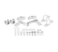 Universal Motorcycle Turn Signal Light Bracket, Fog Driving Light Mount Rod with Pre - Drilled Holes, Durable Iron Bracket for Rear Bumper Light Strip Installation