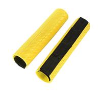 Universal Motorcycle Upper Fork Guards Rubber Wraps Gaiters Protective Cover for Forks with Length of 235mm (Yellow)