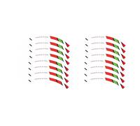 Universal Motorcycle Wheel Rim Trim Kit - Decorative Stickers Water & UV Resistant - Suitable for Sports Motorcycles and Roadsters and Others - 2 Complete Wheels (Italian Motorcycle)