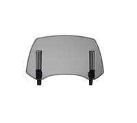 Universal Motorcycle Wind Deflector Windshield Clamp-On Windscreen Extension For Canam For Spyder For F3-S For Klr-650 For F3T Windscreen(Large Grey)