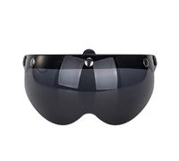 Universal Motorcycles Retro Pilot-Style Standard 3 Snap-Button Visors Up Down Open Face Helmet Wind Shield Durable,Motorcycle Wind Shield