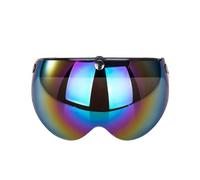 Universal Motorcycles Retro Pilot-Style Standard 3 Snap-Button Visors Up Down Open Face Helmet Wind Shield Durable,Motorcycle Wind Shield