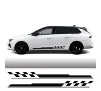 Universal Motors Side Skirt Stickers Sports Racing Stripes Car Side Body Pattern Stickers Vinyl Decals Auto Decor Accessories