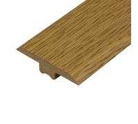 Universal Moudlings Laminate & Wood Flooring T Section Transition Bar MDF Threshold Strip Edge Profile Door Strip Trim (Natural Varnished Oak)