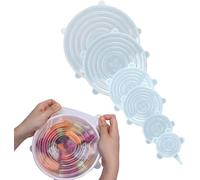 Universal Multi-Size Stretchable Reusable Silicone Flexible, BPA-Free Food Cover Lids for Bowls, Containers & More Durable Food Cover Solution For All Shapes