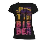Universal Music Shirts Justin Bieber - Stripe Women's T-Shirt - Black - 12