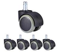 Universal Mute Chair Wheel Caster 2 Inch 50kg Swivel Castor Furniture Replace Wheels Roller Screw/Click-in/Embed 5Pcs Casters(Click-in)