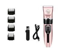 Universal Mute Pet Grooming Kit, Safe and Snag-Free, Clippers with 4 Guide Combs, Cleaning Brush, Scissors, Free Beauty Set (Rose Gold - Standard Set of 8)