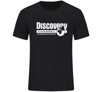 Universal National Geographic Printed Men T Shirt Investigation Expedition Scholar Cotton Short Sleeve O Neck Summer Outdoor Tee Size XXL Black
