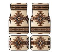 Universal Native American Painting Print Car Floor Mats â€“ Four-Piece Set for Front & Rear, Durable for SUV, Sedan, Van, Truck