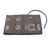 Universal NIBP Cuff for Large Adult, 34-43 cm Single Tube Reusable PU Brown Replacement Blood Pressure Cuff, No Connector
