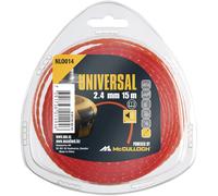 UNIVERSAL NLO014 Low Noise Trimmer Line For All Line Grass Trimmers, 2.4 mm x 15 m, Standard