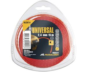UNIVERSAL NLO014 Low Noise Trimmer Line For All Line Grass Trimmers, 2.4 mm x 15 m, Standard