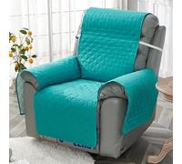 Universal Non-Slip Sofa Cover Solid Color All-in-One Design for Living Room & Office Dust-Proof Couch Protector (190 * 196cm Blue)