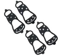 Universal Non-Slip Spikes 2 Pairs Spikes for Shoes with 8 Stud Crampons Shoe Ice Cleats Snow Traction for Walking, Running on Ice & Snow Grips M For Shoes