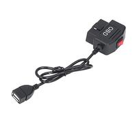 Universal OBD Power Cable for Dash Camera,with mode switch button 48cm/18.9in OBD Power Adapter Cable ACC Mode Low Voltage Protection for Dash Camera Phone Charging