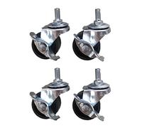 Universal Office Chair Wheels Swivel Replacement Casters with M8 x 15mm Threaded Stem Set of 4 Rubber Rolling Wheels for Smooth Mobility and Floor Protection