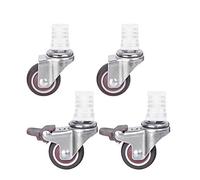 Universal Office Chair Wheels Swivel Rubber Casters with Ball Bearings Mute 22/25mm Square Replacement Wheels NonMarking Set of 4 for Smooth Rolling Furniture
