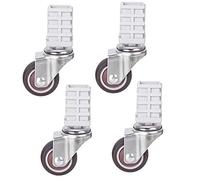 Universal Office Chair WheelsSwivel Rubber Casters with Ball Bearings Mute & NonMarking 22/25mm Square Tubing Replacement Set of 4 for Smooth Mobility