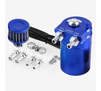 Universal Oil Catch Can, Riloer 300ml Air Filter Breather Engine Separator Oil Tank Car Oil Catcher (Blue)
