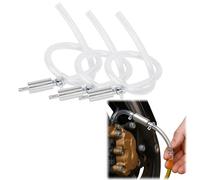 Universal One-Way Brake Bleeder Hose Kit with Check Valve for Hydraulic Brake System, Car & Motorcycle Clutch Fluid Bleeding (3 pcs)
