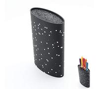 Universal Oval Knife Block - Easy to Clean & Compact Storage for up to 12 Kitchen Knives with Unique Slot Design to Protect Blades & Secure Safely