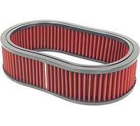 Universal Oval Washable Air Cleaner Element Replacement Filter Flow Red Various Sizes 12" x 2" /12" x 3" /12" x 4" For 12" Oval Air Cleaner Kits (12" x 2")