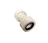 Universal Overflow Pipe Connector, 19-23mm, 3/4", White Plastic, Single Part