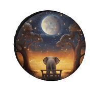 Universal Owl Moon Star Tire Cover Waterproof Wheel Protector for SUV Truck RV Dust/Snow/Sun Protection 24 Inch