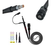 Universal P2060 Oscilloscope Probes - CAT III 60 MHz Passive 1X/10X, BNC Clip Leads, Adjustable Compensation 10-30 pF, Ground/Hook Kit for DSO Signal Testing