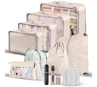 Universal Packing Cubes for Suitcases 15 Pieces [2 Perfume Atomisers included] | Multi Use Suitcase Orgniser Bags for Clothes, Shoes and Accessories | Water Proof Travel Essentials, Storage Bags