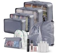 Universal Packing Cubes for Suitcases 15 Pieces [2 Perfume Atomisers included] | Multi Use Suitcase Orgniser Bags for Clothes, Shoes and Accessories | Water Proof Travel Essentials, Storage Bags