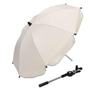 Universal Parasol for Baby Carriage, Adjustable Sun Shade Umbrella with 360° Rotation & Quick-Release Clamp, Fits Strollers, Bikes, Scooters - White