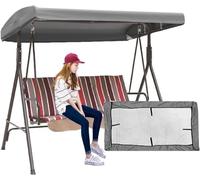 Universal Patio Swing Canopy Replacement Cover 3 Seater 191x120x18cm/75x47x7'' - Waterproof Top Cover For Garden Swing Chair Patio Hammock