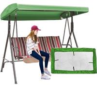 Universal Patio Swing Canopy Replacement Cover 3 Seater 191x120x18cm/75x47x7'' - Waterproof Top Cover For Garden Swing Chair Patio Hammock