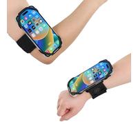 Universal Phone Armband and Wrist Holder 360 Rotatable Sports Arm Band for Running Jogging Gym Workouts iPhone 14 13 12 11 Pro Max Samsung Galaxy S21 S20 Fits Smartphones 4 to 7 Inches, More