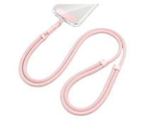 Universal Phone Lanyard with Clip Upgraded Anti-Drop 360° Rotation Adjustable Neck/Crossbody Strap for All Phone Cases(Pink-B)