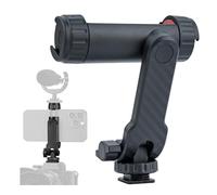 Universal Phone Tripod Mount,Durable Smartphone Holder with 2 Cold Shoe Mount Adapter and 1/4" Standard Screw Thread, 360°Rotation & 180°Tilt Phone Clamp Compatible with Mobile Photography Setup