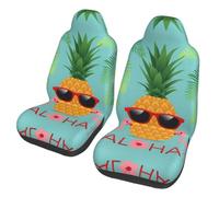 Universal Pineapple Flamingo Print Car Seat Covers for Auto Front Seats