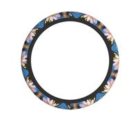 Universal pink almond blossom Print Steering Wheel Cover - Breathable Steering Wheel for Cars, SUVs, Trucks - Auto Interior Decor