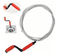 Universal Pipe Cleaning Spiral 5 m Drain Cleaner Spiral Drain Pipe Cleaning for Stubborn Blockages, Pipe Cleaner Spiral for Toilet, Sink and Bath Drains