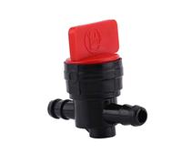 Universal Plastic 6mm Inline Motorcycle On/Off Fuel Tap Shut Off Valve Petcock Fit for 1/4 Pipe Hose Fuel Switch Tap for Moto Pit Motorized Bike