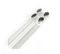 Universal Plastic Car Rear Fake Exhaust Tail Pipe Decoration For VW For Golf 5 6 7 Mk3 Protection 2 Pieces(Silver)