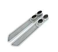Universal Plastic Car Rear Fake Exhaust Tail Pipe Decoration For VW For Golf 5 6 7 Mk3 Protection 2 Pieces(Gray)