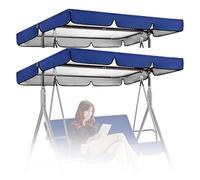 Universal Porch Swing Replacement Roof Cover - 210D Oxford Fabric UV Protection Fits 3-Seater Swing Grey 56x47x7in (142x120x18cm) - Durable Weatherproof Canopy.
